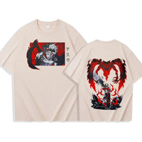 An oversized Black Clover Asta T-Shirt featuring a dynamic hip hop style anime graphic of Asta for men and women.