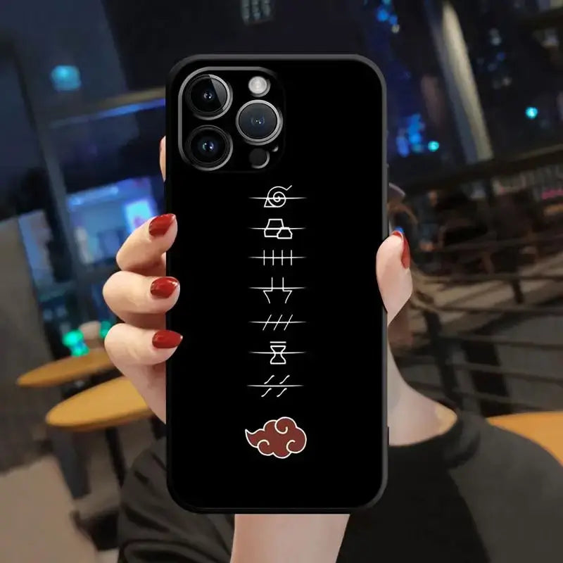 A protective Naruto iPhone Case featuring dynamic anime art, compatible with Apple iPhone 15, 14, 13, 12, 11 and Pro Max models.