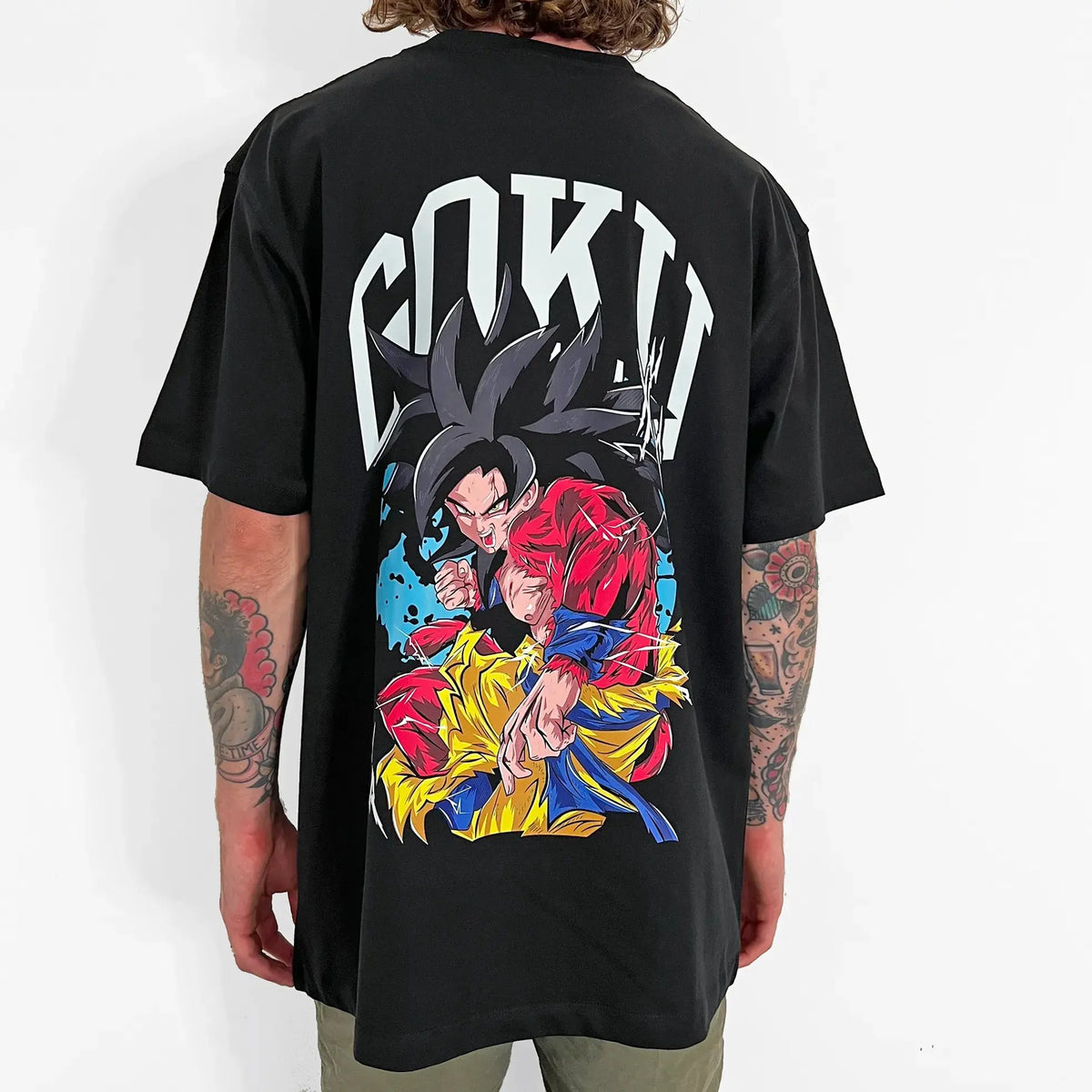 Dragon Ball Son Goku Oversized Retro Graphic T-Shirt flat lay 2026 oversized retro cotton unisex