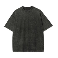 Demon Slayer T-Shirt Washed Tanjiro Nezuko back view washed distressed style casual anime streetwear