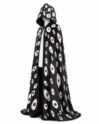 Yhwach BLEACH TYBW Cosplay Cloak featuring a unique design with a hood and eye patterns, perfect for cosplay events.
