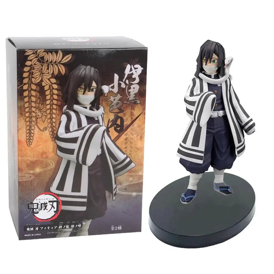 A highly detailed 16cm Demon Slayer Anime Figure made of premium PVC, showcasing Kamado Tanjiro in a dynamic warrior action pose for desktop decoration.