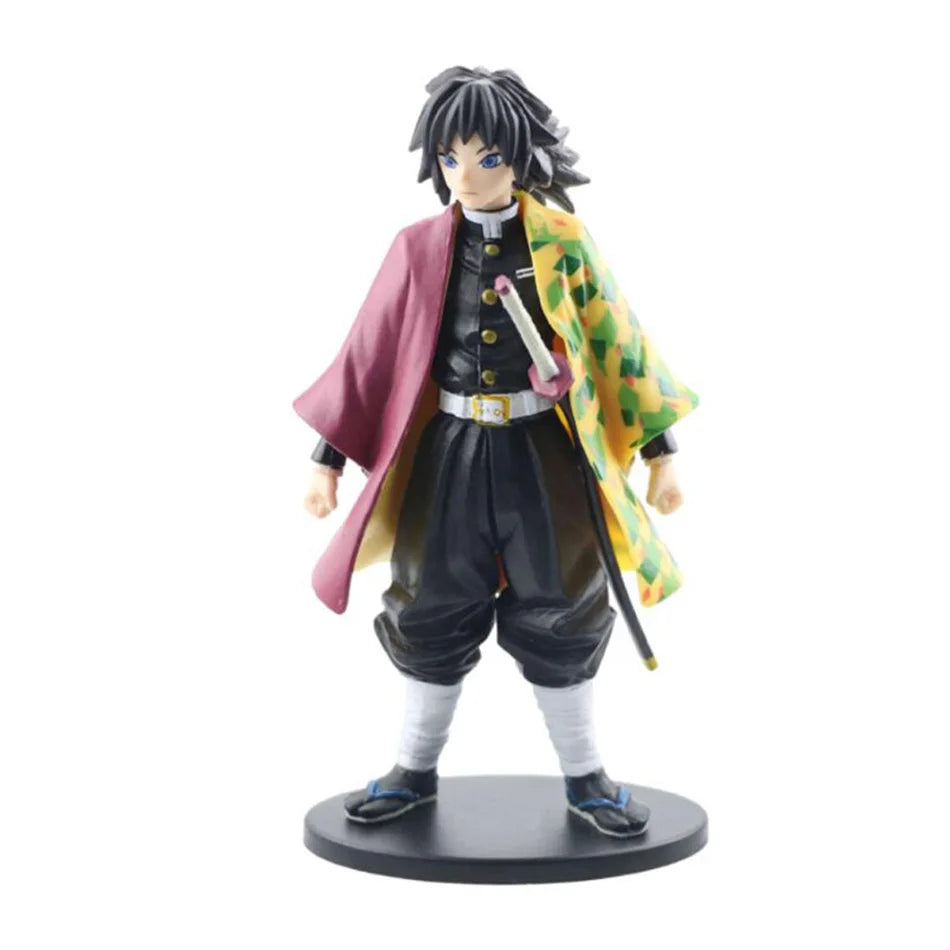 A high-quality Demon Slayer Action Figure PVC model collection featuring Kamado Tanjirou, Agatsuma Zenitsu, and Nezuko in dynamic warrior poses.