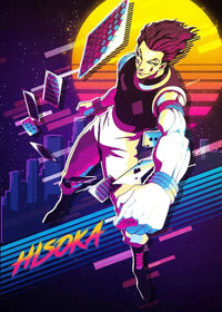 A retro style Hunter x Hunter Anime Poster printed on high-quality canvas featuring Gon and Killua, ideal for home decor and kids' bedrooms.