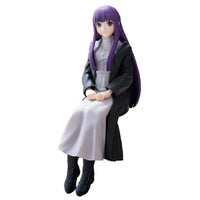 A high-quality 14cm Frieren Anime Figure sitting down, functioning as a noodle stopper and desktop decoration.