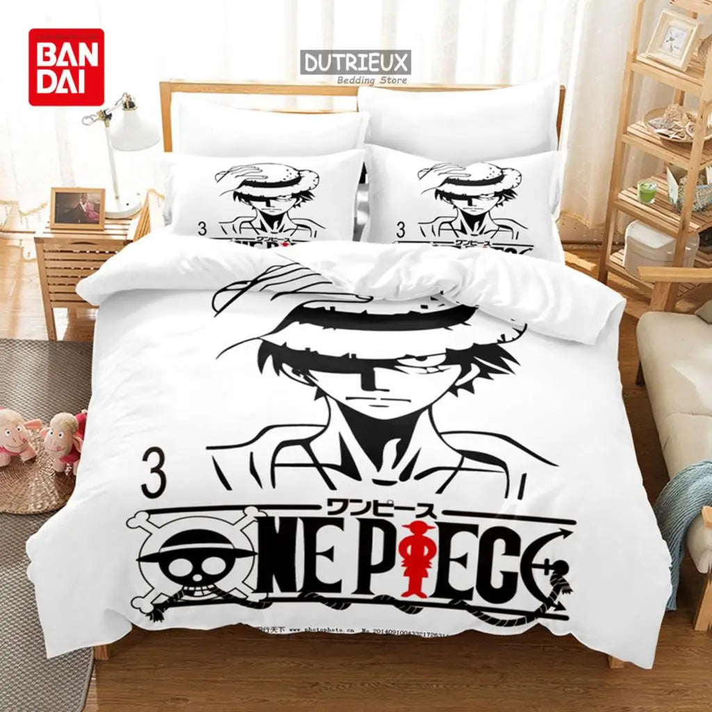 One Piece Luffy Anime Bedding Set Duvet Cover single double large bedroom decoration gift