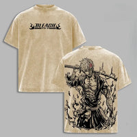 Ichigo Kurosaki Bleach Manga Washed T-Shirt Oversized Tee