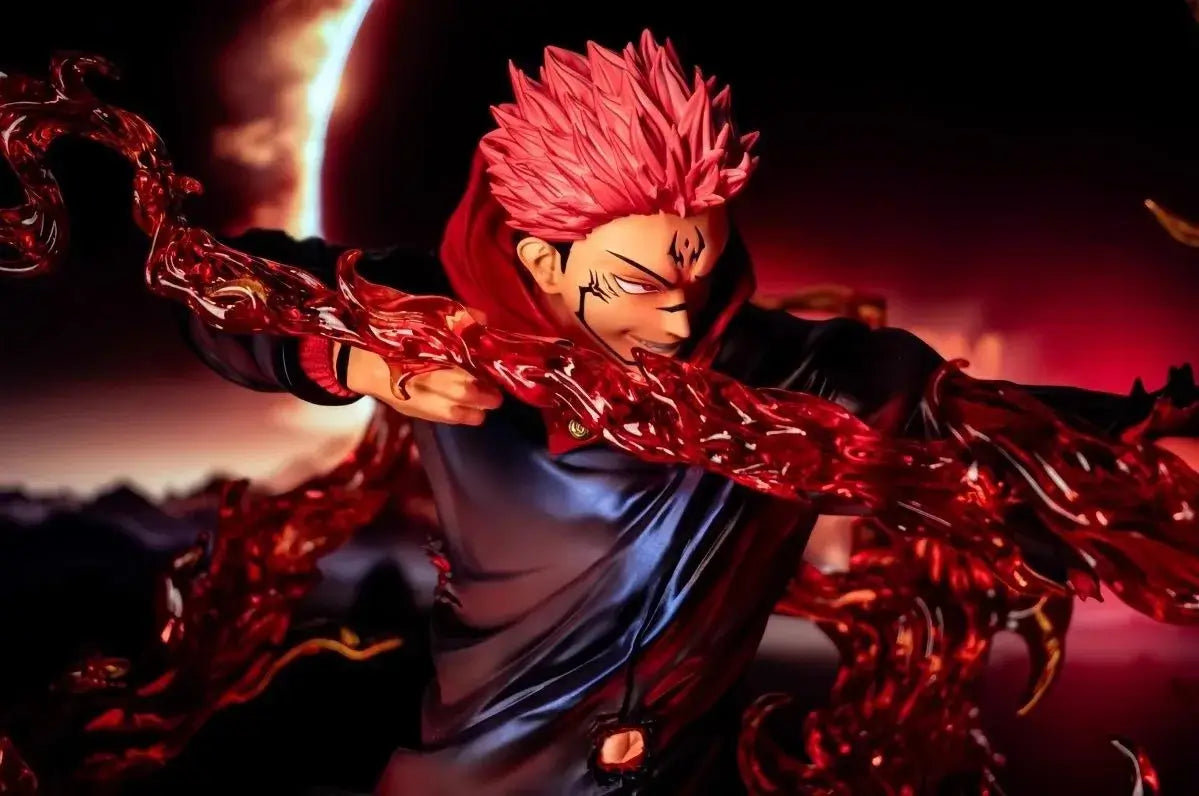 A high-quality Ryomen Sukuna Figure from Jujutsu Kaisen, featuring dynamic pose and vibrant details in premium PVC.