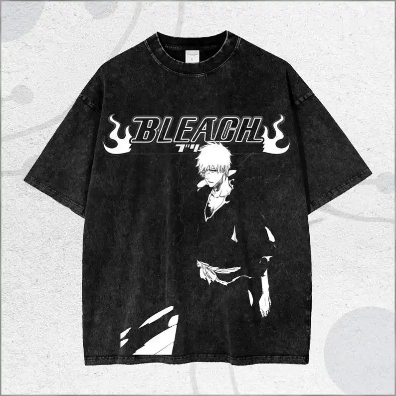 Ichigo Kurosaki Hollow Mask Washed T-Shirt | BLEACH Streetwear