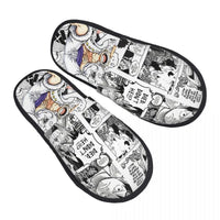 One Piece Luffy Memory Foam House Slippers cozy winter cotton non-skid bedroom slides anime gift