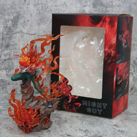 A premium Might Guy Luminous Figure showing the Night Guy Eight Inner Gates attack, glowing vibrantly on a gaming desktop.