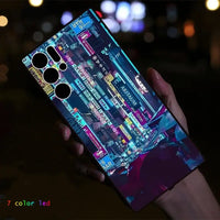 A Solo Leveling LED Phone Case for ZTE Nubia RedMagic featuring glowing Sung Jinwoo anime art that lights up.