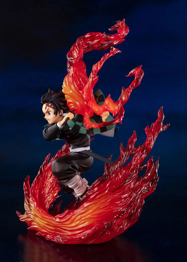 Tanjiro Hinokami Kagura Anime Figure 21CM Demon Slayer statue desktop decoration ornament gift