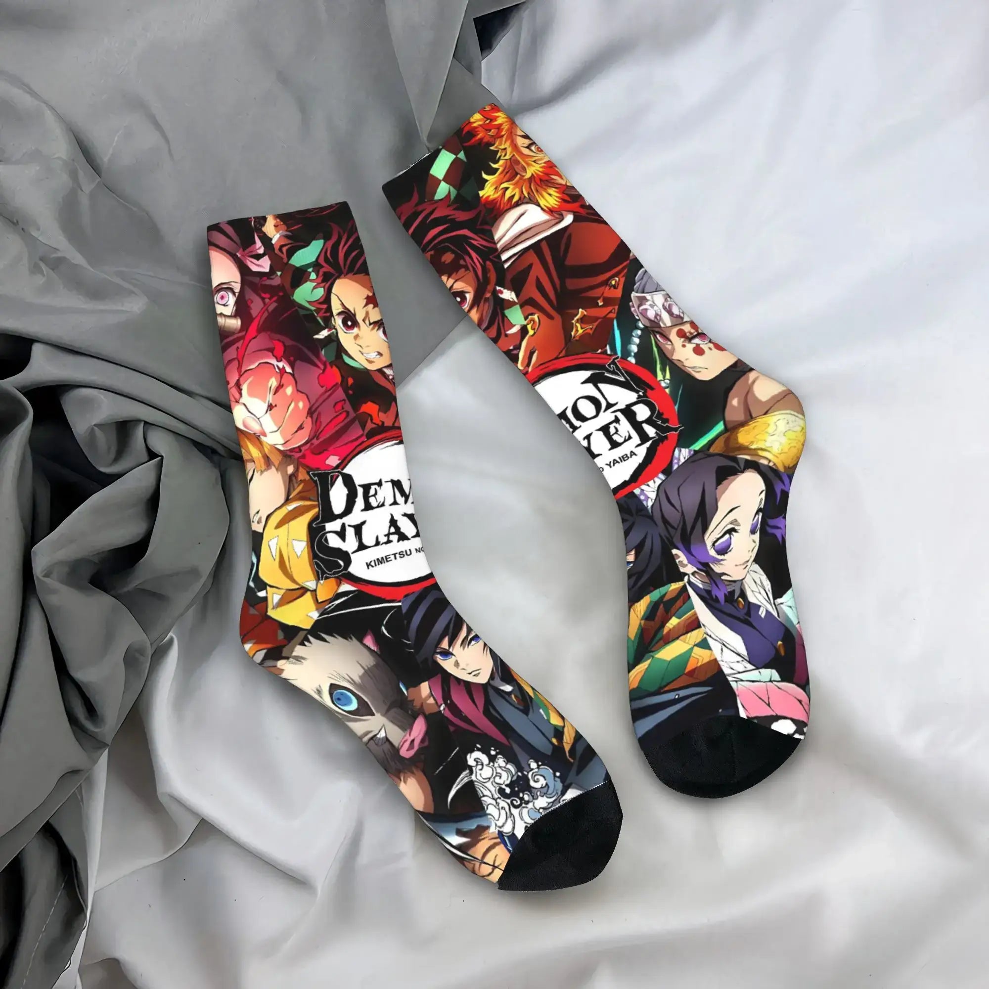 Demon Slayer Nezuko Kamado Sokken - Schattig Anime Paar Katoenen Mid-Calf Sokken Voor Fans