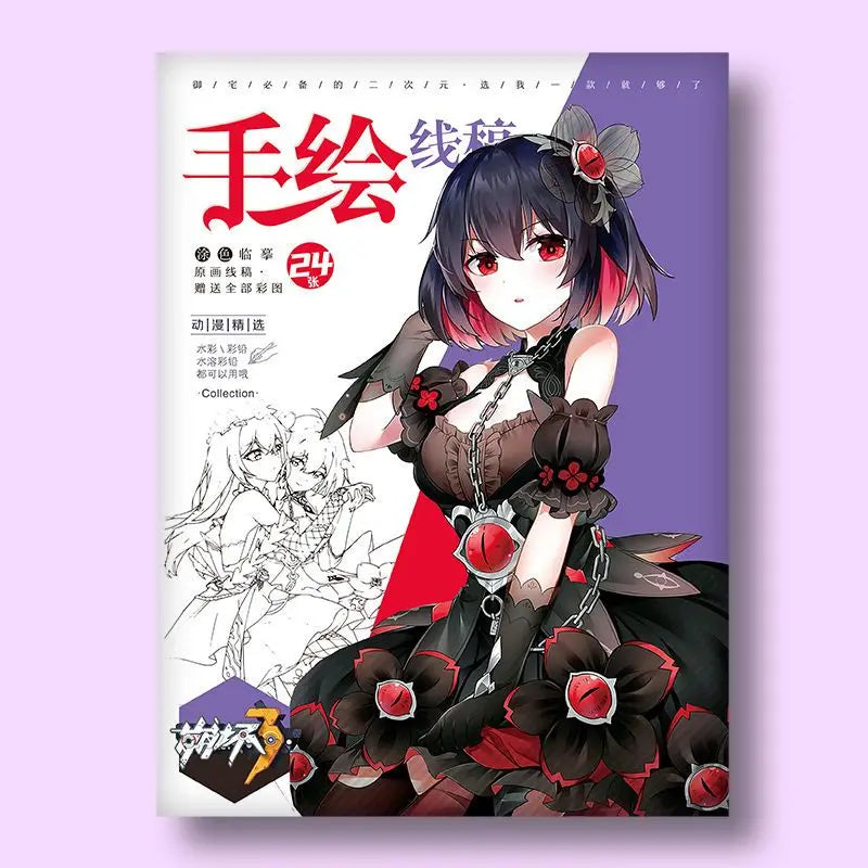 Chainsaw Man Anime Colouring Book multiple pages fan-drawn anime outline sketches colouring