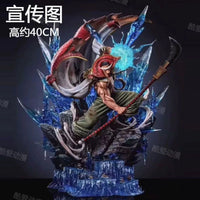 One Piece Whitebeard Naval Battle PVC Figure 38cm luminous Bandai scene model desktop gift