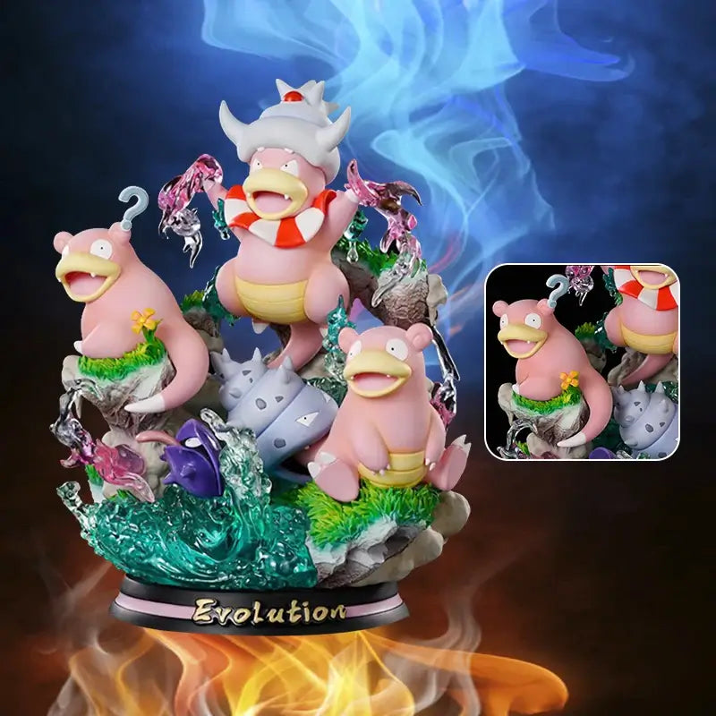 Detailed Pokemon Anime Figures made of PVC, featuring luminous Charizard, Gengar, and Eevee designs for collectors and home decoration.