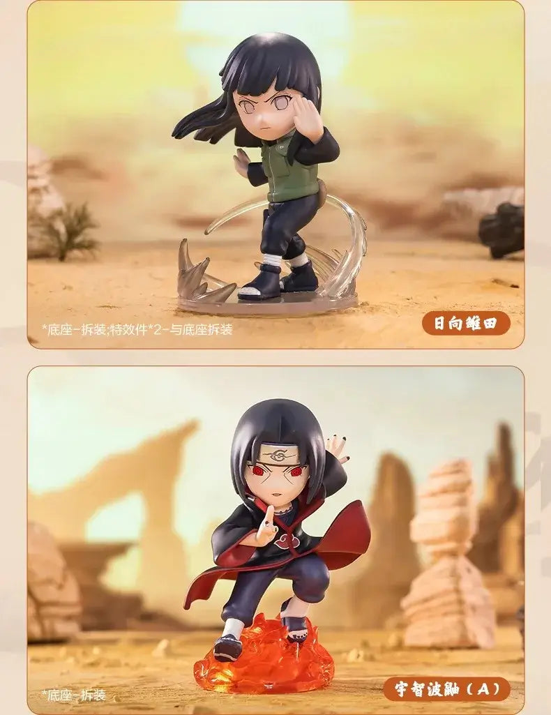 A cute Naruto Pop Mart Blind Box from the Ninkai Taisen Series featuring a collectible chibi anime desktop decoration model.