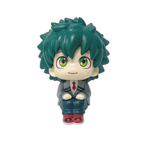 A highly detailed 18cm My Hero Academia Anime Figure made of PVC, featuring action poses of All Might, Deku, and Bakugo for collectors.