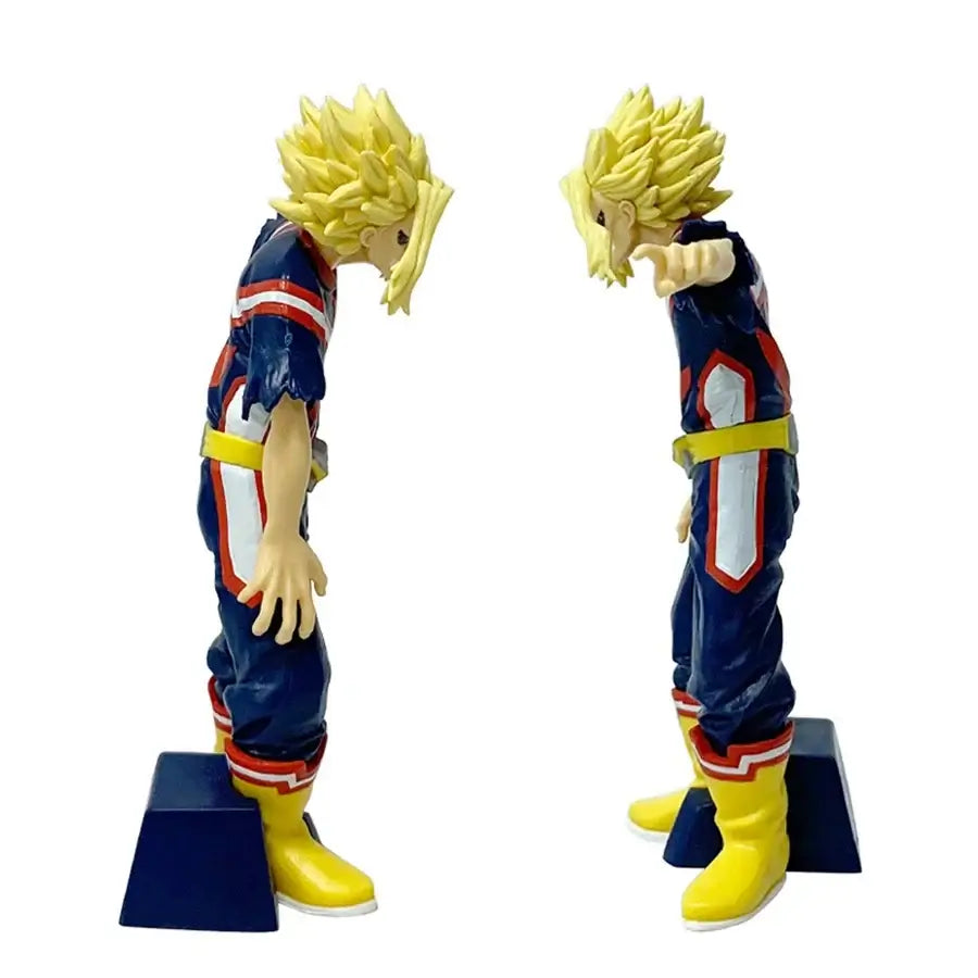 A highly detailed 18cm My Hero Academia Anime Figure made of PVC, featuring action poses of All Might, Deku, and Bakugo for collectors.