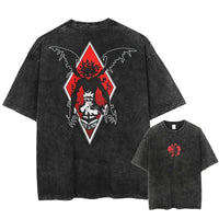 Asta Black Clover Manga Streetwear T-Shirt featuring a graphic design on a washed cotton oversized tee.