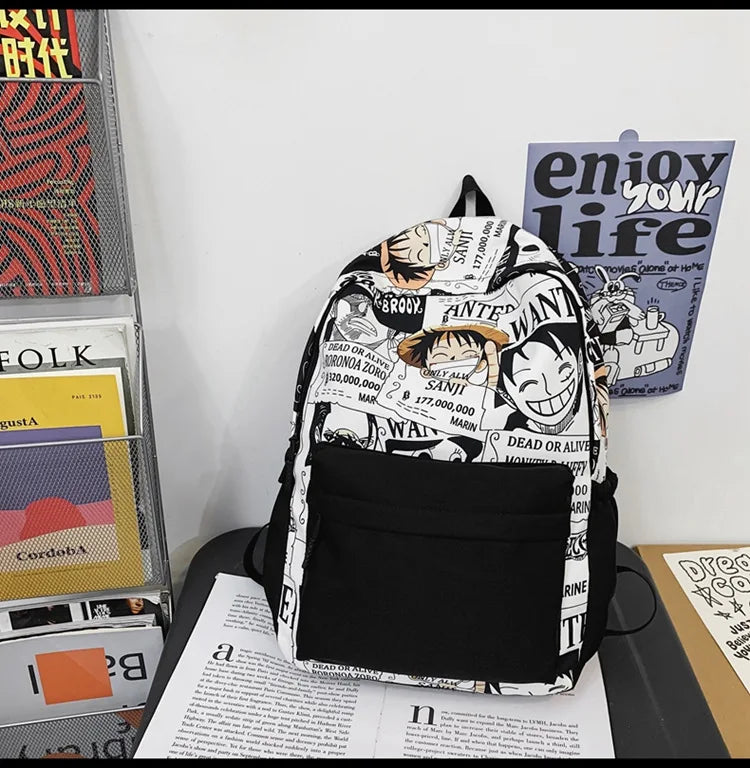 One Piece Luffy Anime Backpack – School Bag – Infinite Visibility