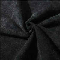 Toji Fushiguro Dark Manga Washed T-Shirt fabric close-up showing soft texture and deep black color.