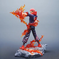 A highly detailed 30cm Ryomen Sukuna Figure made of premium PVC, showcasing the Jujutsu Kaisen King of Curses in a dynamic stance for desktop decoration.