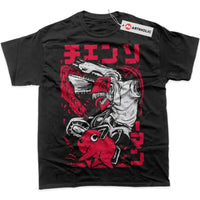 An oversized Chainsaw Man T-Shirt made of soft cotton, featuring a graphic print of Power and Makima for men's and women's streetwear.