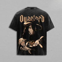 Albedo Overlord Retro Washed T-Shirt Harajuku Cotton Tee