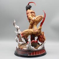 Eren Jaeger Figure: 29cm Attack on Titan anime statue showcasing dynamic action pose, detailed PVC model for collectors.