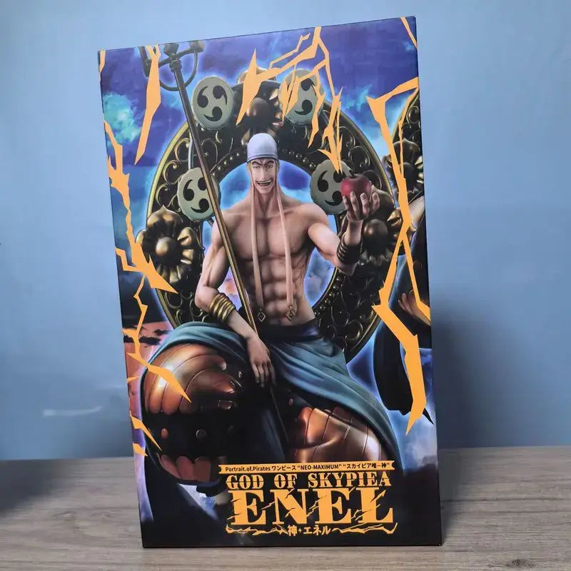 One Piece Enel Thunder God POP MAX GK Figure 39cm Bandai sitting statue PVC anime gift box