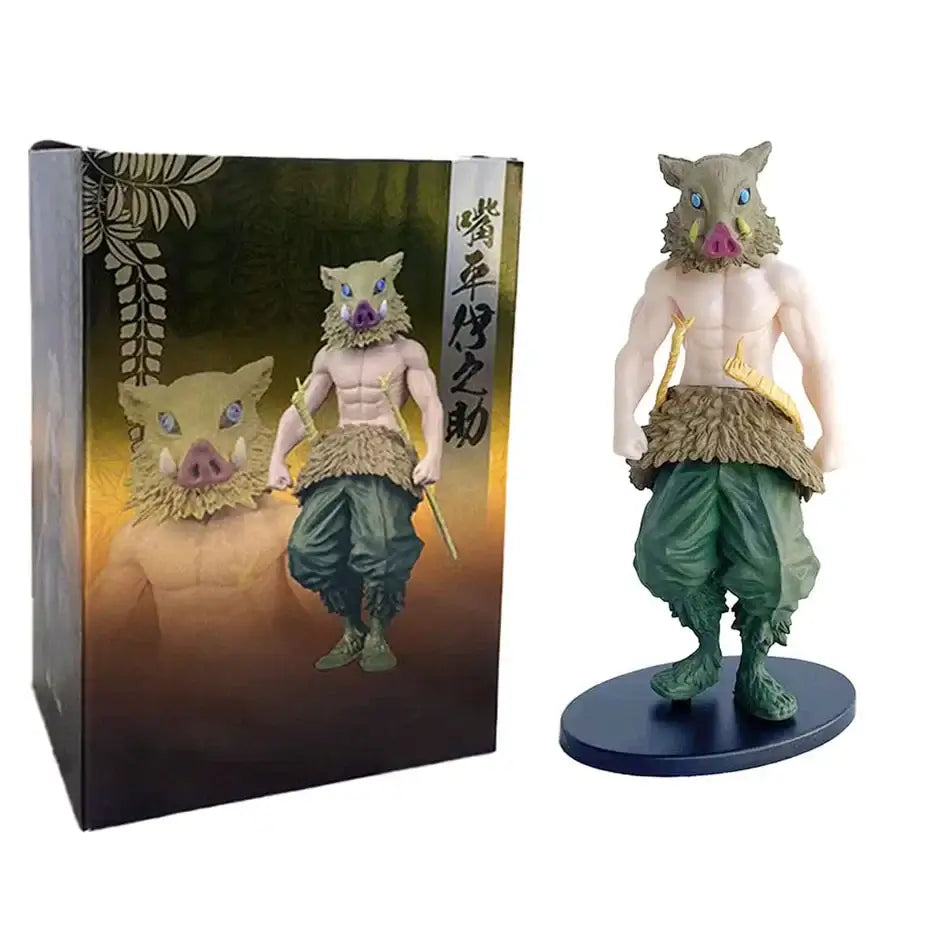 A highly detailed 16cm Demon Slayer Anime Figure made of premium PVC, showcasing Kamado Tanjiro in a dynamic warrior action pose for desktop decoration.