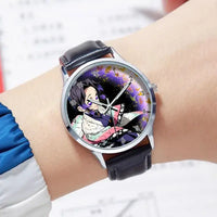A stylish Demon Slayer Watch featuring two-dimensional anime art of Rengoku Kyoujurou and Tokitou Muichirou, designed as a trendy business wristwatch.