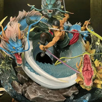 Roronoa Zoro Three Swords GK PVC Figure 23cm Bandai One Piece Dragon Three Knife Flow statue