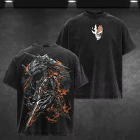 Bleach T-Shirt Vintage Washed Anime Streetwear back view oversized relaxed silhouette Y2K casual style
