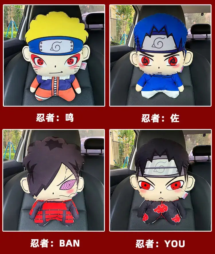 Naruto Anime Car Neck Pillow Headrest Uzumaki cartoon anti-fatigue seat accessory gift
