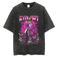 Hunter x Hunter Gon Freecss Print T-Shirt oversized Harajuku washed cotton anime tee men women