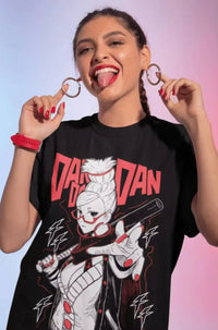 Unleash the occult with this Dandadan Okarun T-shirt! 👽 High-quality oversized cotton anime tee for men & women. Shop the trend now!