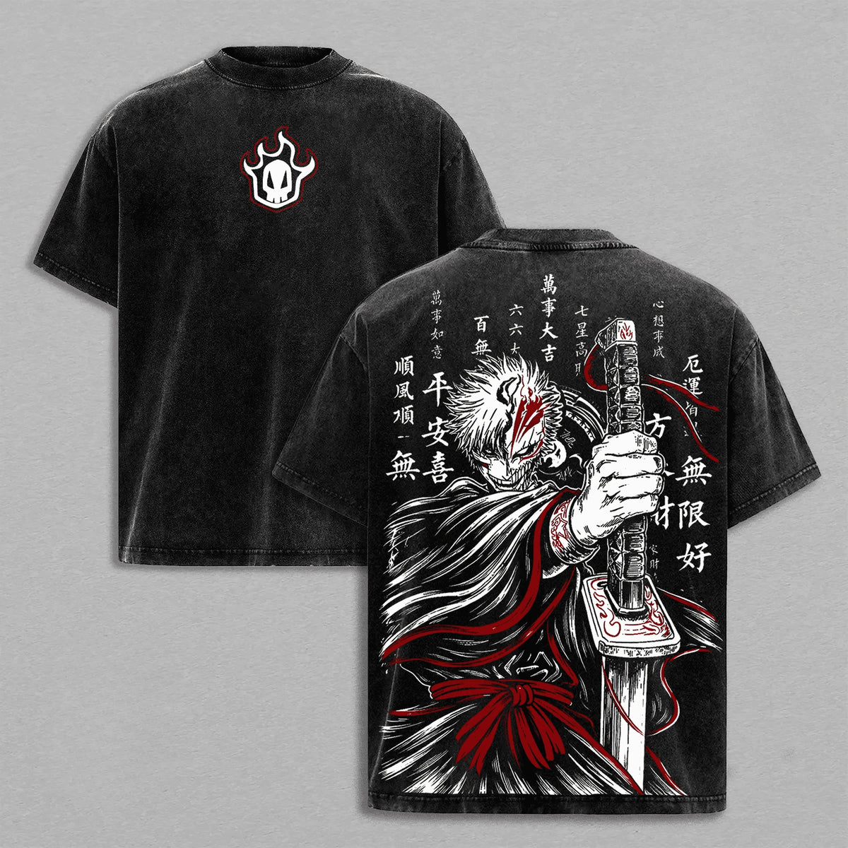 Ichigo Kurosaki Bleach Vintage Washed Oversized T-Shirt