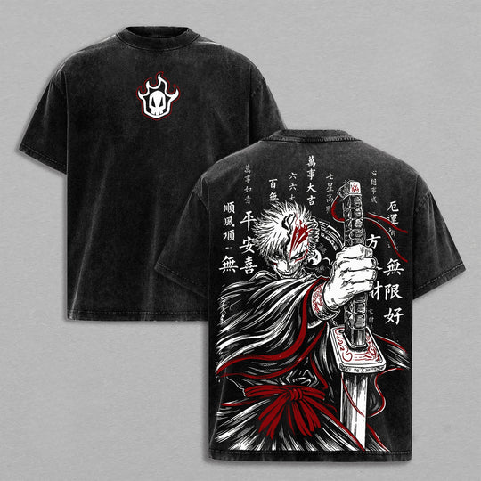 Ichigo Kurosaki Bleach Vintage Washed Oversized T-Shirt