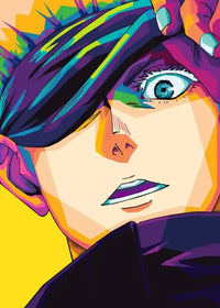 A high-definition Jujutsu Kaisen Poster printed on canvas, featuring a comic-style illustration of Gojo Satoru and Ryomen Sukuna for home wall decoration.