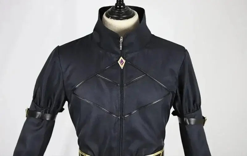 Eminence in Shadow Cid Kagenou Cosplay Costume featuring a detailed black jacket with unique designs.