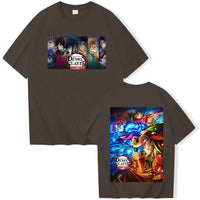 A unisex Anime Demon Slayer Infinity Castle T-Shirt in a Harajuku crewneck style, perfect as a fan gift.