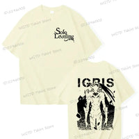 A high-quality 100% cotton Solo Leveling T-shirt for men with a cool Sung Jin-woo short sleeve tee design.