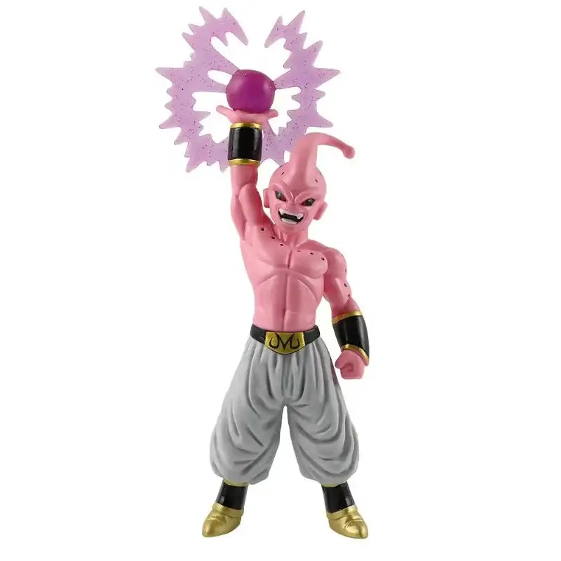 Dragon Ball Majin Buu Figure holding an energy ball, 20CM anime collectible table ornament.