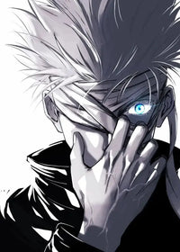 A high-definition Jujutsu Kaisen Poster printed on canvas, featuring a comic-style illustration of Gojo Satoru and Ryomen Sukuna for home wall decoration.