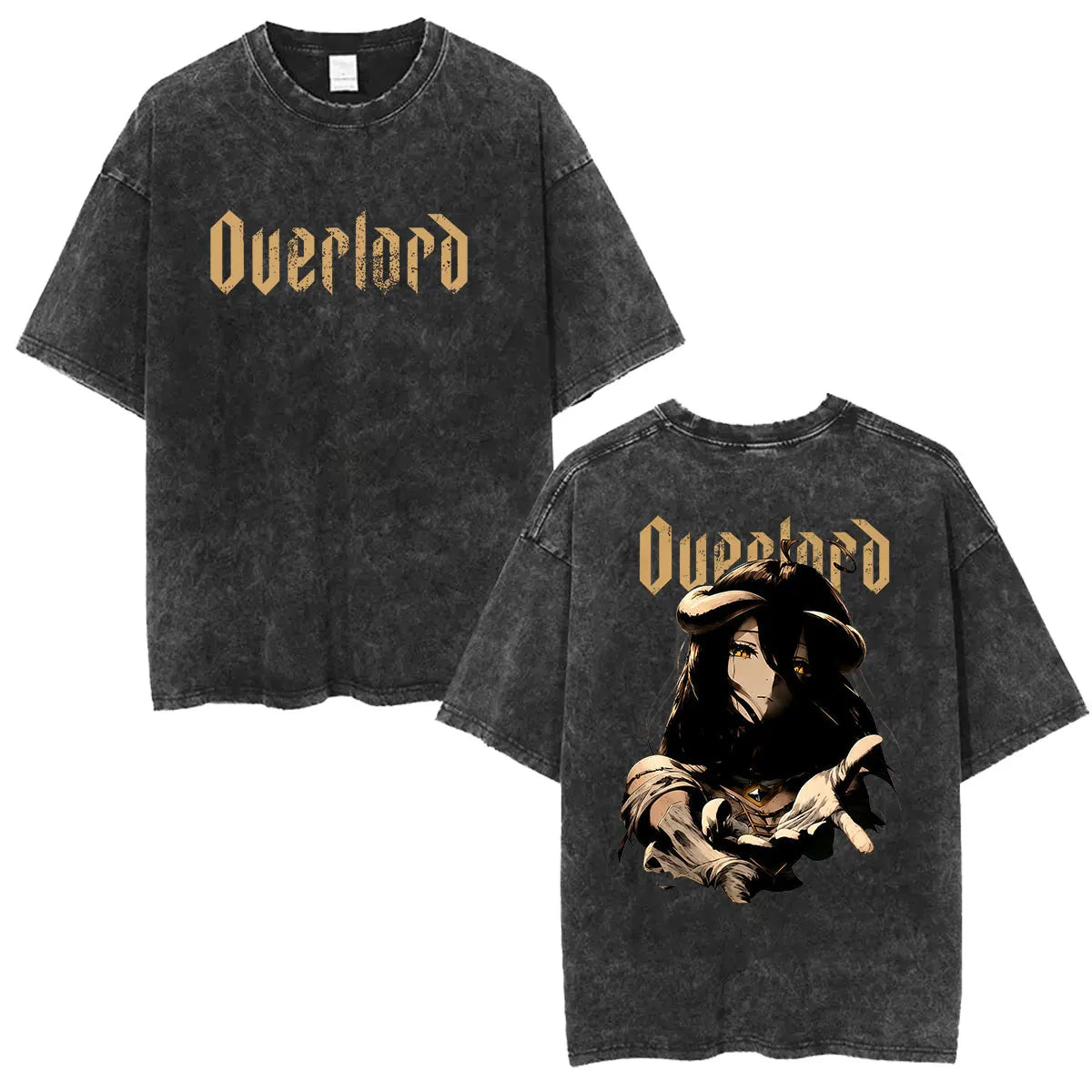 Albedo Overlord Vintage Washed T-Shirt Anime Graphic Tee