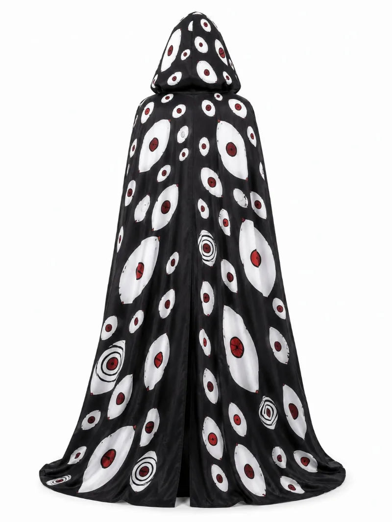 Yhwach BLEACH TYBW Cosplay Cloak featuring a unique design with a hood and eye patterns, perfect for cosplay events.
