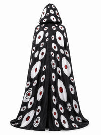 Yhwach BLEACH TYBW Cosplay Cloak featuring a unique design with a hood and eye patterns, perfect for cosplay events.